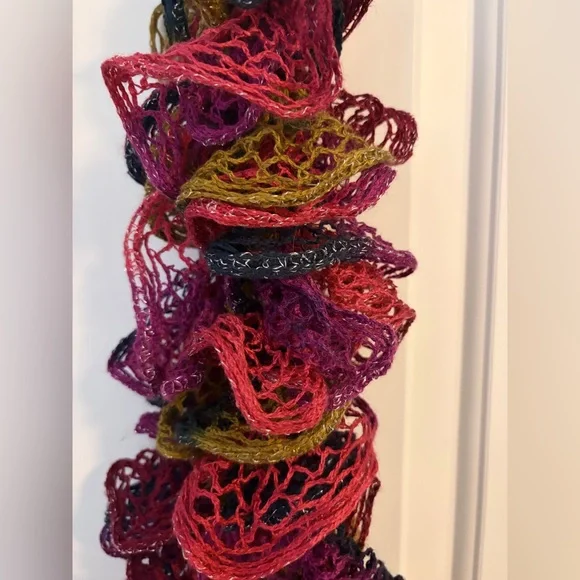 Two Elegant Multicolor Ruffled Scarf - Picture 2 of 5